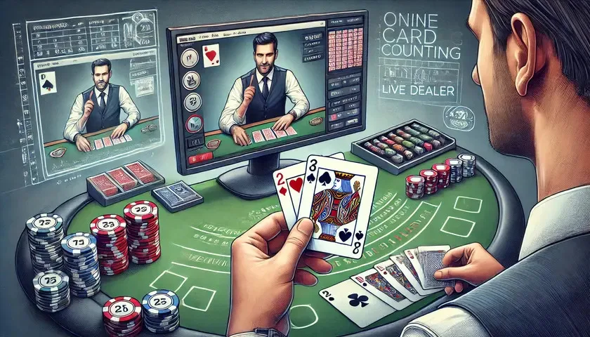 Estrategia de blackjack con crupier en vivo