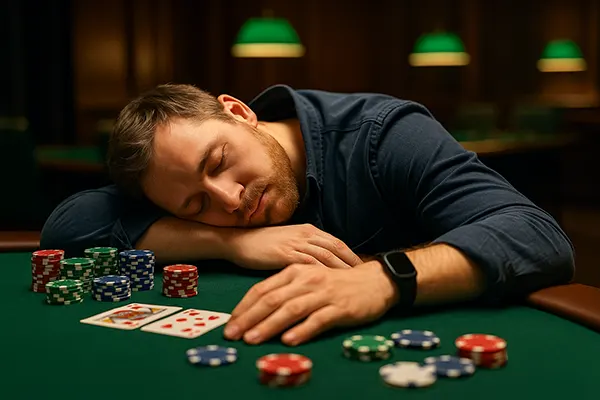 Tired poker player